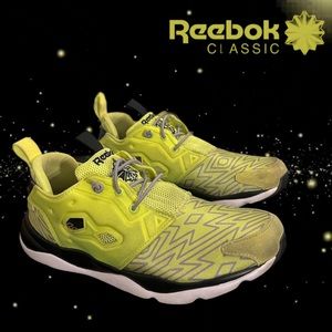 Lime Green Reebok Furylite Running Sneakers